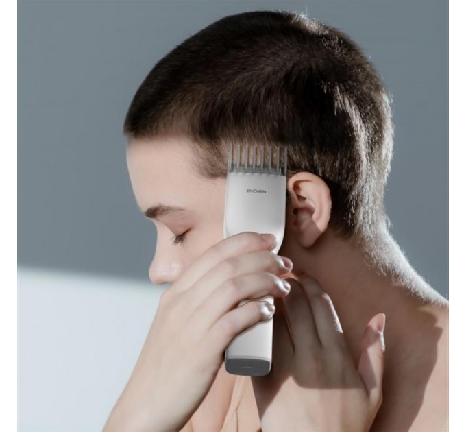 Машинка для стрижки Enchen Boost White Set + Пеньюар і ножниці