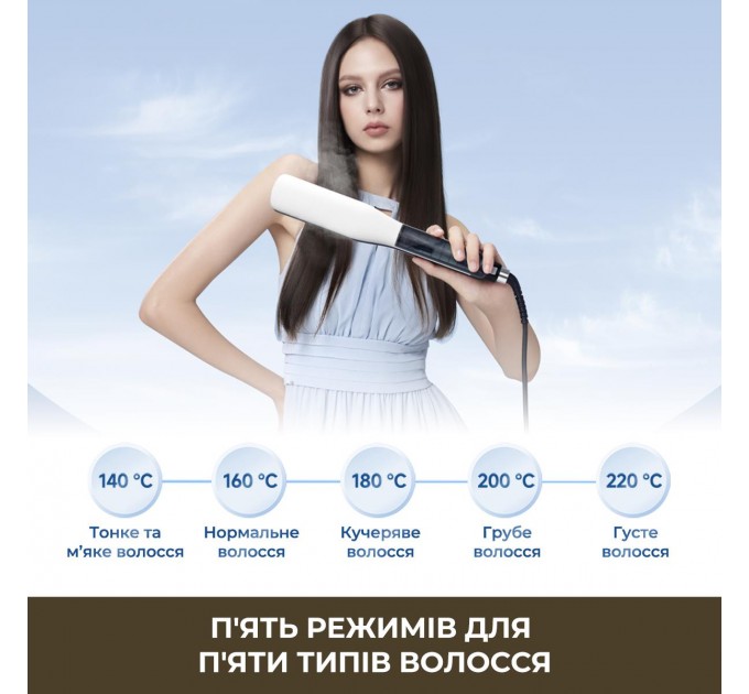 Випрямляч для волосся Dreame AuraSteam Straight White (AA01A)