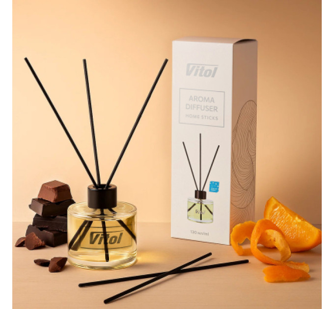 VITOL Ароматизатор для автомобіля VITOL Home Sticks Orangettes au Chocolat 130 мл (VHS05)