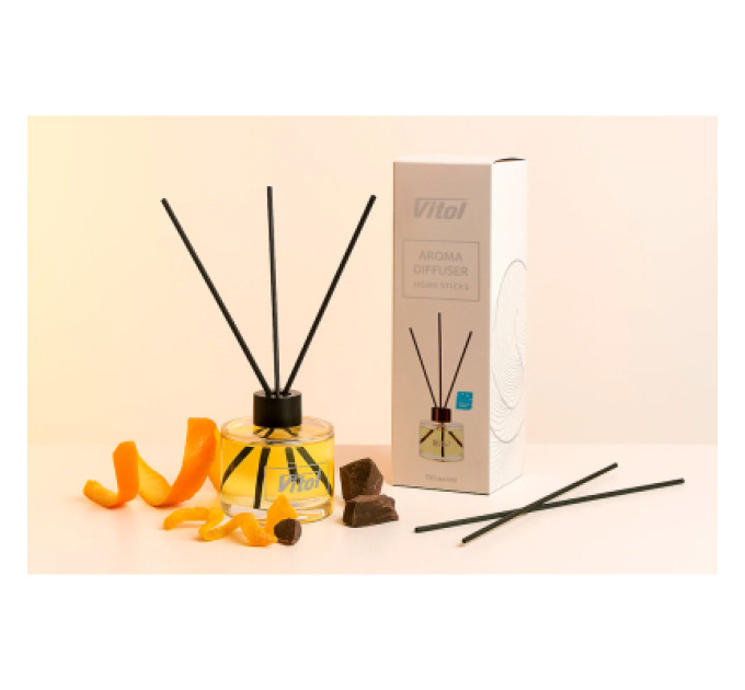 VITOL Ароматизатор для автомобіля VITOL Home Sticks Orangettes au Chocolat 130 мл (VHS05)