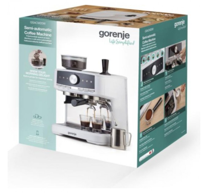 Ріжкова кавоварка еспресо Gorenje GSACM20W