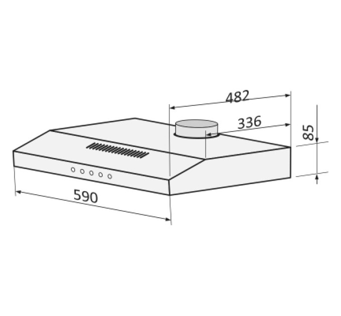 DAHATI Витяжка кухонна DAHATI CH-600SW (CH-600W)