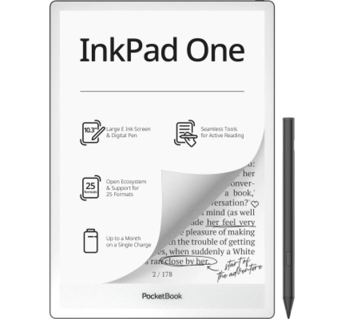 Pocketbook Електронна книга Pocketbook 1030 InkPad One Matte Black (PB1030-8-WW)