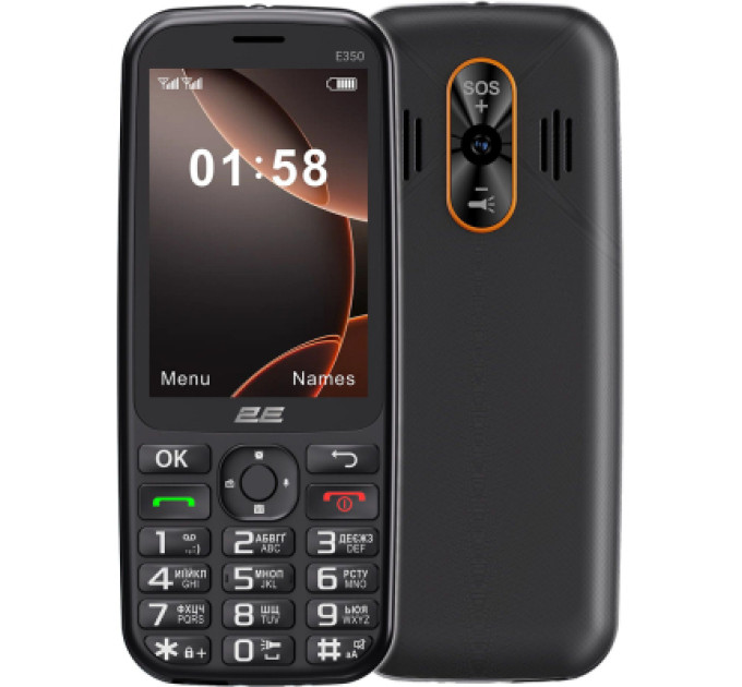 2E Мобільний телефон 2E E350 Black (694743656879)