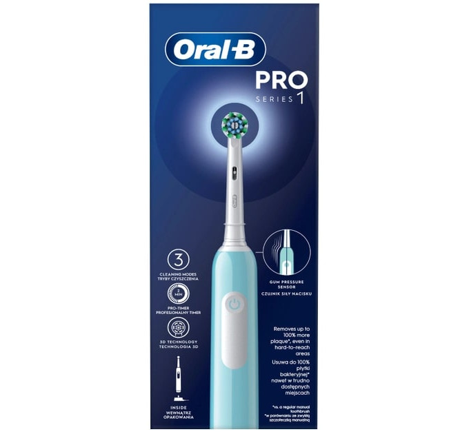 Braun Зубна електрощітка Braun Oral-B Pro1 D305.513.3 CrossAction Caribbean Blue