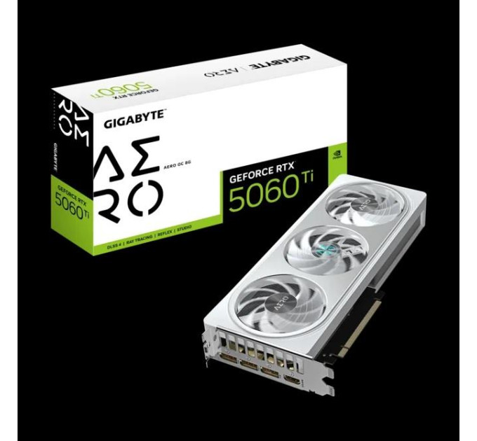 Gigabyte components Відеокарта GIGABYTE GeForce RTX 5060 Ti 8GB GDDR7 AERO OC срібний