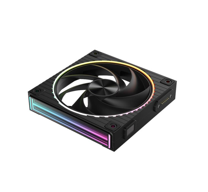 Zalman Корпусний вентилятор Zalman ZM-DF120  ARGB,  120мм, 800-2300rpm, 4pin, PWM, 3pin+5VARGB, 34,5dBa, POGO pin, Magnetic,  Reversed, чорний