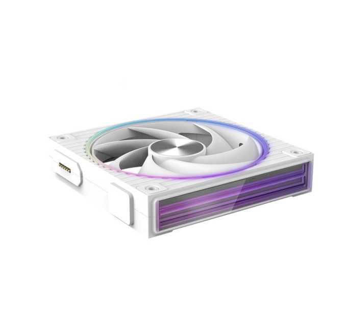 Zalman Корпусний вентилятор Zalman ZM-DF120R  ARGB,  120мм, 800-2300rpm, 4pin, PWM, 3pin+5VARGB, 34,5dBa, POGO pin, Magnetic,  Reversed, білий