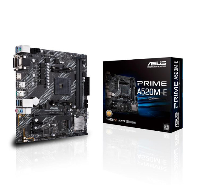 ASUS components Материнcька плата ASUS PRIME A520M-E/CSM sAM4 A520 2xDDR4 HDMI D-Sub DVI mATX