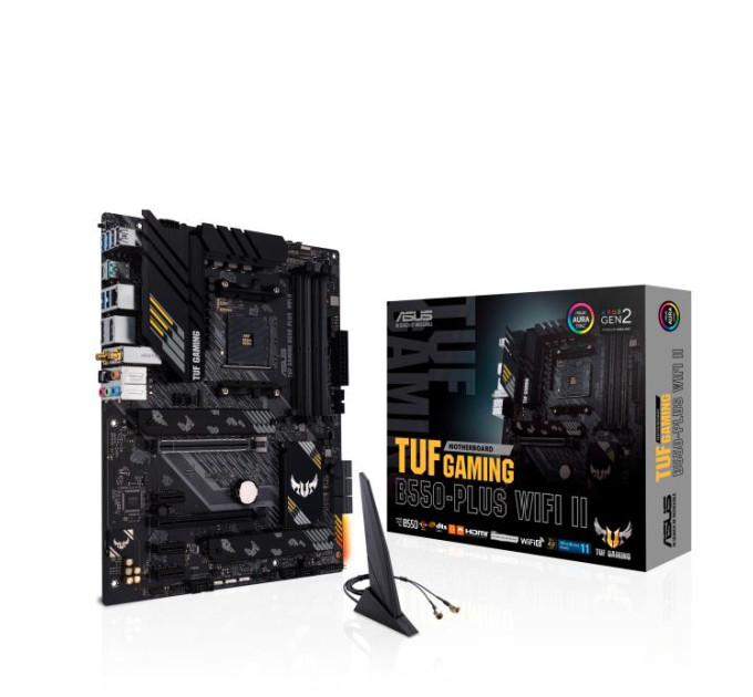 ASUS components Материнcька плата ASUS TUF GAMING B550-PLUS WIFI II sAM4 B550 4xDDR4 M.2 HDMI DP Wi-Fi BT ATX
