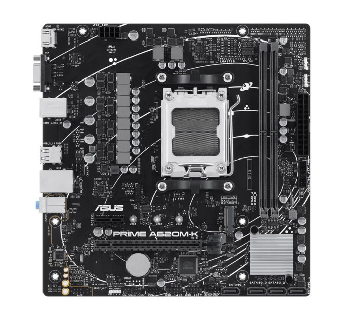 ASUS components Материнcька плата ASUS PRIME A620M-K sAM5 A620 2xDDR5 HDMI D-Sub mATX