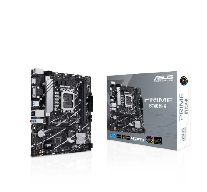 ASUS components Материнcька плата ASUS PRIME B760M-K s1700 B760 2xDDR5 M.2 HDMI D-Sub mATX