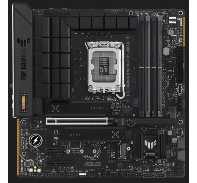 ASUS components Материнcька плата ASUS TUF GAMING B760M-PLUS WIFI II s1700 B760 4xDDR5 M.2 HDMI DP Wi-Fi BT mATX