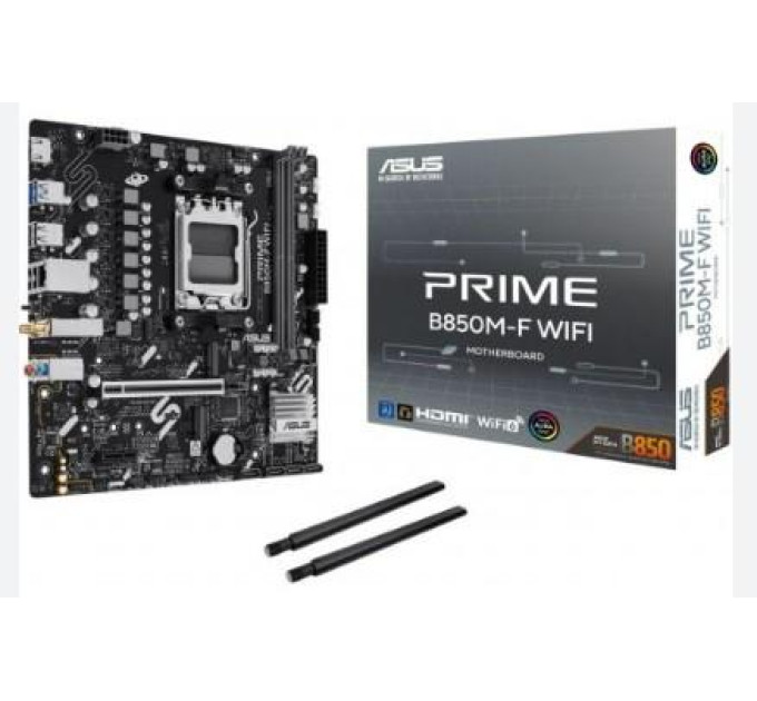 ASUS components Материнcька плата ASUS PRIME B850M-F WIFI sAM5 B850 2xDDR5 M.2 HDMI Wi-Fi BT mATX