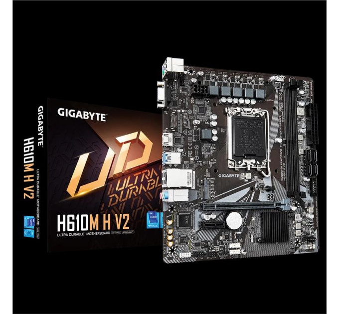 Gigabyte components Материнська плата GIGABYTE H610M H V2 s1700 H610 2xDDR5 HDMI D-Sub mATX
