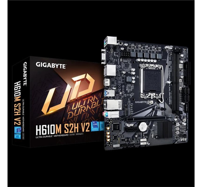Gigabyte components Материнська плата GIGABYTE H610M S2H V2 s1700 H610 2xDDR5 M.2 HDMI D-Sub DP mATX