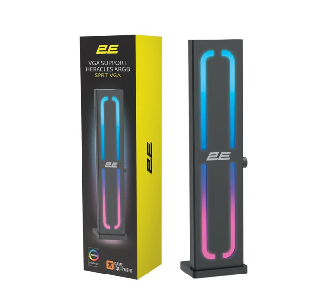 2E Computer components Тримач для VGA 2E GAMING Heracles ARGB SPRT-VGA 5V, 0.3A, 1.5W, 3pin, ARGB, алюміній, чорний