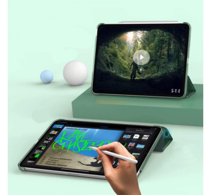 BeCover Чохол до планшета BeCover Tri Fold Hard Apple iPad Air 4 10.9 2020/2021 Dark Green (709659) (709659)