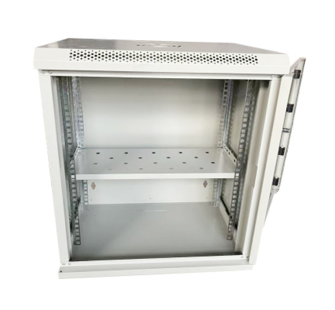 GEAR Шафа настінна GEAR 12U 19" 530x400x600 мм, + полка 19", grey (GWMSN-12U-530-400G)