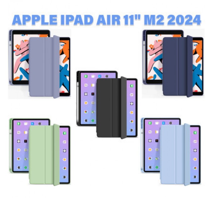 BeCover Чохол до планшета BeCover Tri Fold Hard TPU Apple iPad Air 11" M2 2024 Deep Blue (711401)
