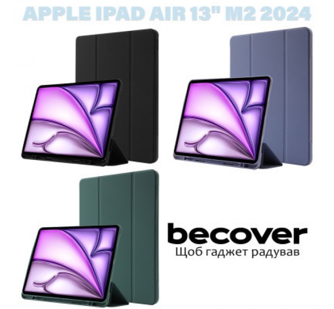 BeCover Чохол до планшета BeCover Tri Fold Hard TPU Apple iPad Air 13" M2 2024 Black (711466)