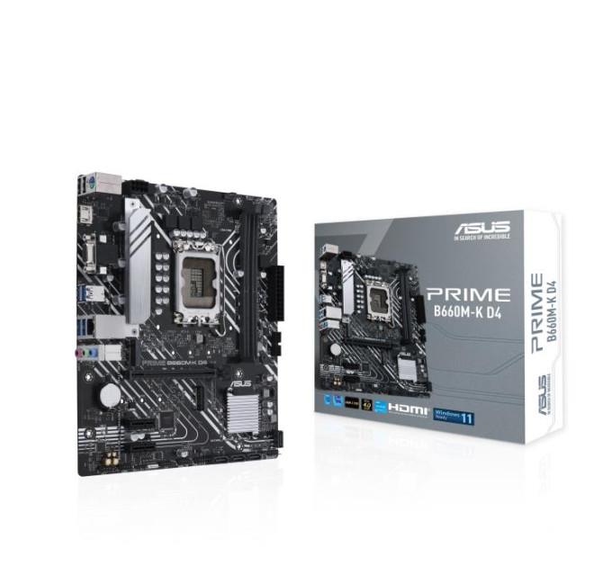 ASUS components Материнcька плата ASUS PRIME B660M-K D4 s1700 B660 2xDDR4 M.2 HDMI D-Sub mATX