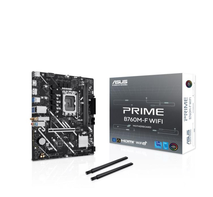 ASUS components Материнcька плата ASUS PRIME B760M-F WIFI s1700 B760 2xDDR5 M.2 HDMI DP Wi-Fi BT mATX