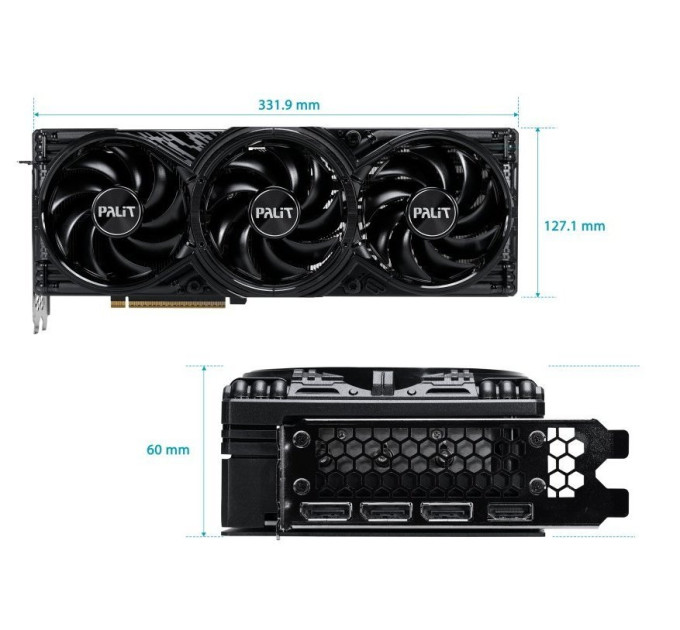 Palit Відеокарта GF RTX 5080 16GB GDDR7 GamingPro OC V1 Palit (NE75080S19T2-GB2031Y)