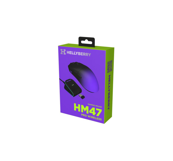 Hator Миша бездротова Hator Hellyberry HM47 Pro Wireless Black/Violet Gradient (HM47PRO_black_violet)