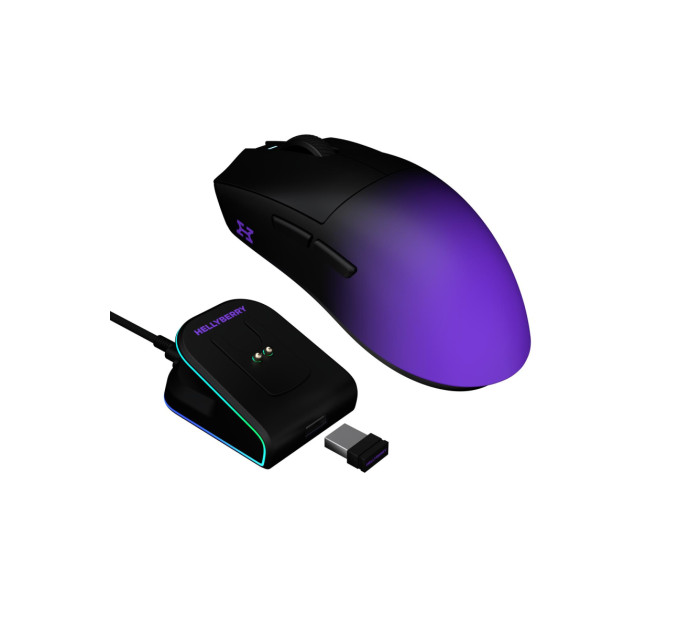 Hator Миша бездротова Hator Hellyberry HM47 Pro Wireless Black/Violet Gradient (HM47PRO_black_violet)
