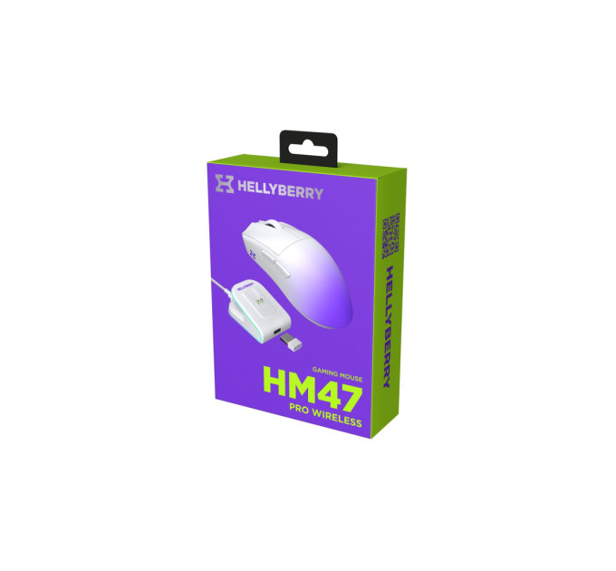 Hator Миша бездротова Hator Hellyberry HM47 Pro Wireless White/Violet Gradient (HM47PRO_white_violet)