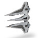 Star Wars Фігурка Star Wars Medium Vehicle Транспорт та фігурка Kom''rk-Class Mandalorian Starfighter 12.5см (SWJ0019)