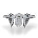 Star Wars Фігурка Star Wars Medium Vehicle Транспорт та фігурка Kom''rk-Class Mandalorian Starfighter 12.5см (SWJ0019)