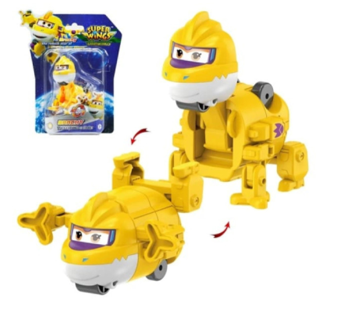 Super Wings Фігурка Super Wings трансформер Transform-a-Bots Брахі (Brachy), 5см (YW790043)