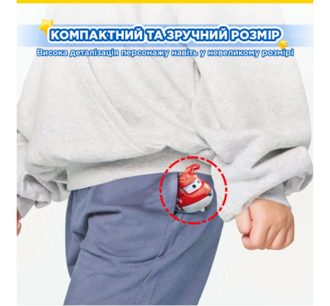 Super Wings Фігурка Super Wings трансформер Transform-a-Bots Джетт (Jett) (EU780010)