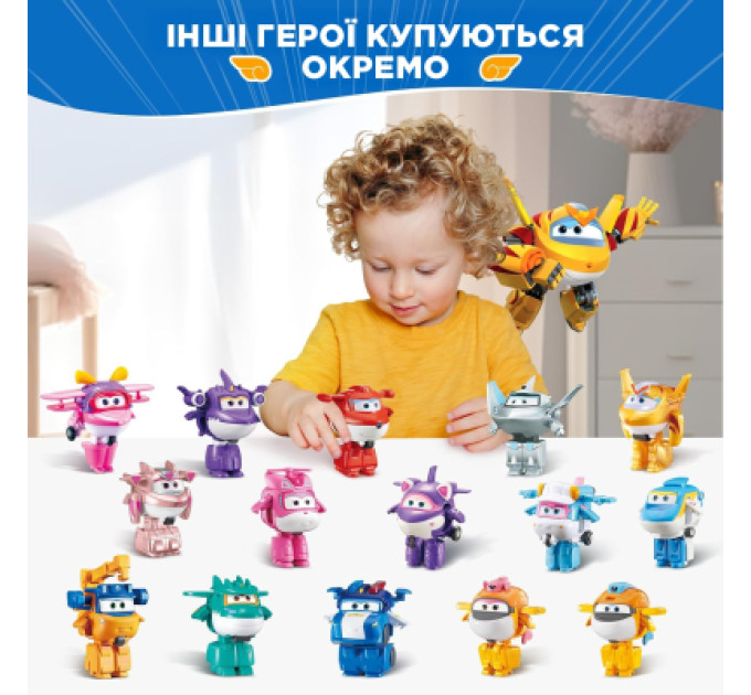 Super Wings Фігурка Super Wings трансформер Transform-a-Bots Золотий Хлопчик (Golden Boy) (EU780031)