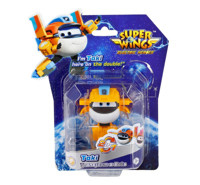Super Wings Фігурка Super Wings трансформер Transform-a-Bots Такі (Taki), 5 см (YW780058)
