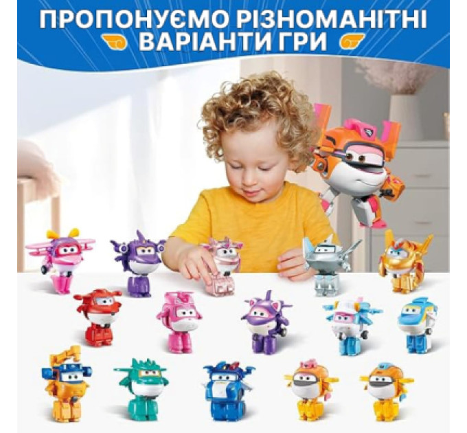 Super Wings Фігурка Super Wings трансформер Transform-a-Bots Тікі (Tiki), 5 см (EU780059)