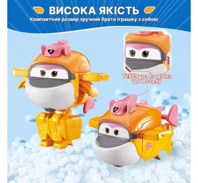 Super Wings Фігурка Super Wings трансформер Transform-a-Bots Тікі (Tiki), 5 см (EU780059)