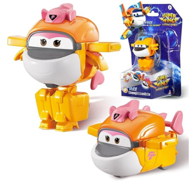 Super Wings Фігурка Super Wings трансформер Transform-a-Bots Тікі (Tiki), 5 см (EU780059)
