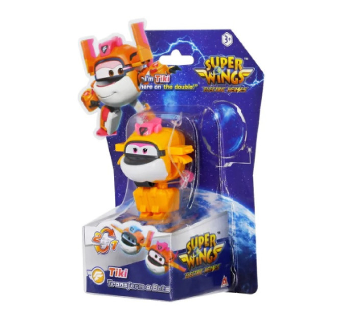 Super Wings Фігурка Super Wings трансформер Transform-a-Bots Тікі (Tiki), 5 см (EU780059)