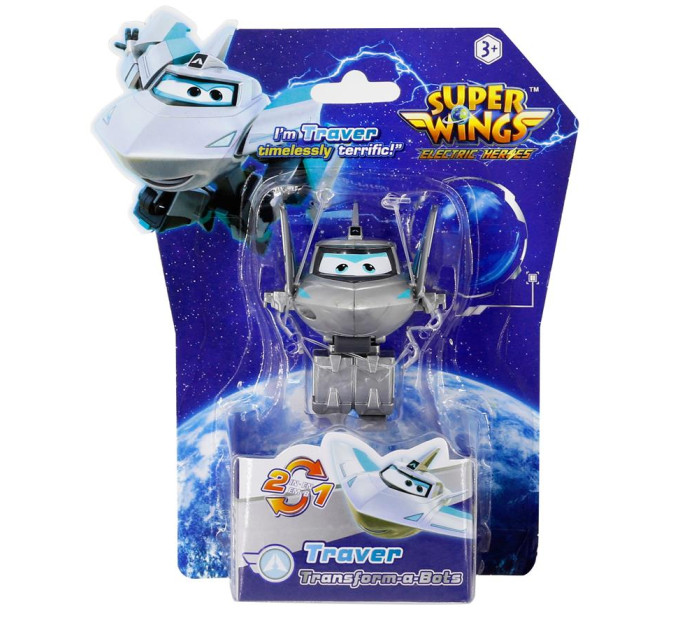 Super Wings Фігурка Super Wings трансформер Transform-a-Bots Травер (Traver), 5 см (EU780032)