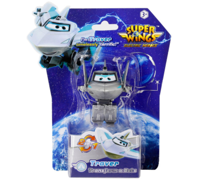 Super Wings Фігурка Super Wings трансформер Transform-a-Bots Травер (Traver), 5 см (EU780032)