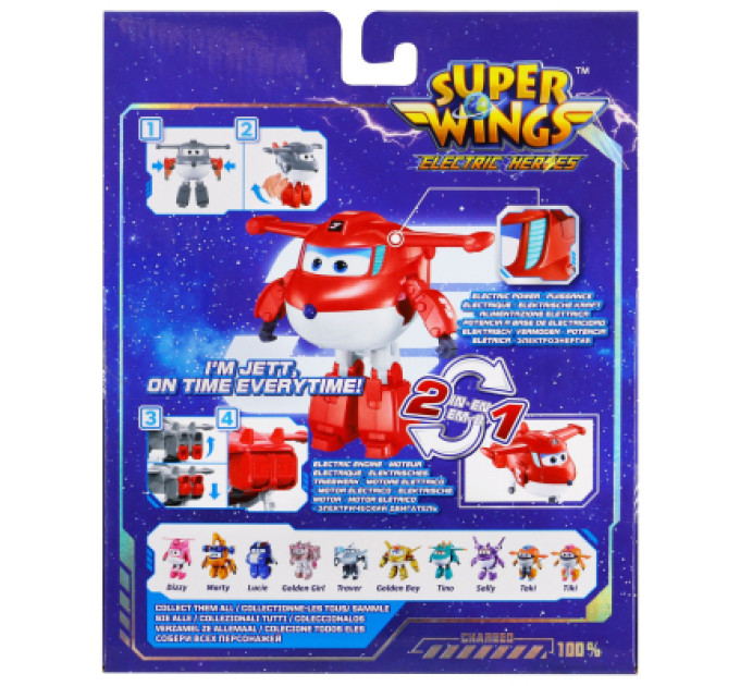 Super Wings Фігурка Super Wings трансформер Transforming Джетт (Jett) (EU780210)