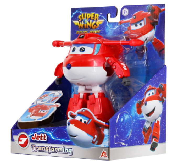 Super Wings Фігурка Super Wings трансформер Transforming Джетт (Jett) (EU780210)