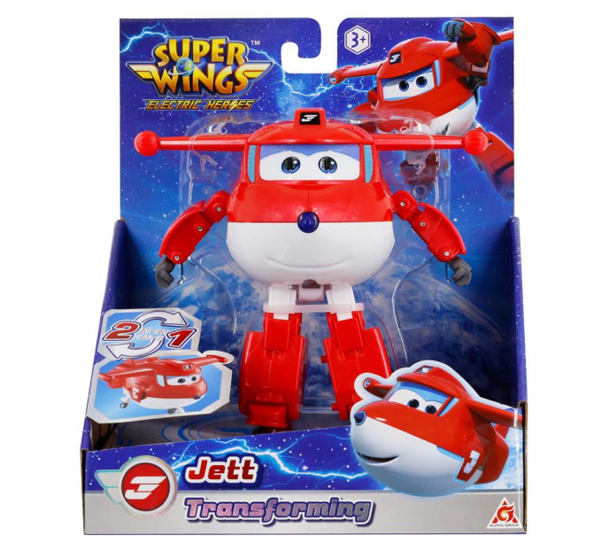Super Wings Фігурка Super Wings трансформер Transforming Джетт (Jett) (EU780210)