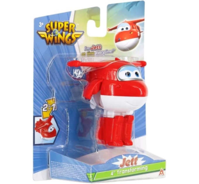 Super Wings Фігурка Super Wings трансформер Transforming Джетт (Jett), 10 см (EU780621)