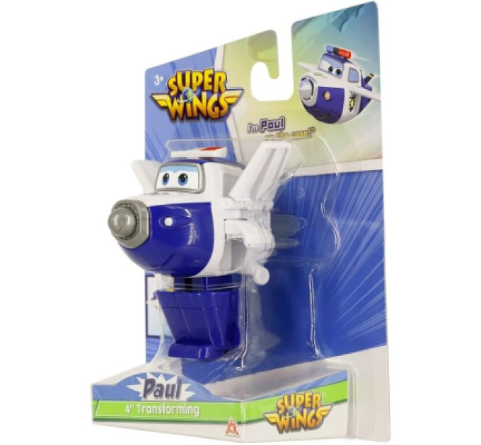 Super Wings Фігурка Super Wings трансформер Transforming Пол (Paul), 10 см (EU780624)