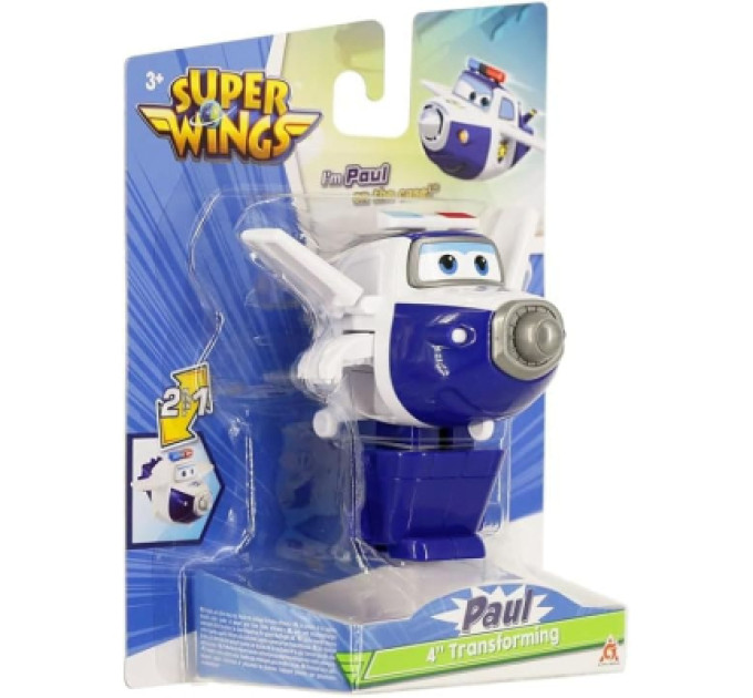Super Wings Фігурка Super Wings трансформер Transforming Пол (Paul), 10 см (EU780624)