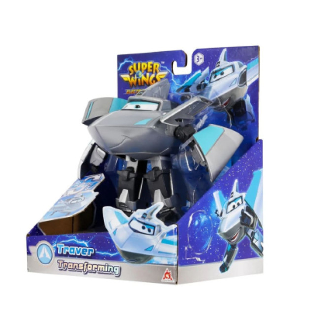 Super Wings Фігурка Super Wings трансформер Transforming Травер (Traver), 12.5 см (EU780232)